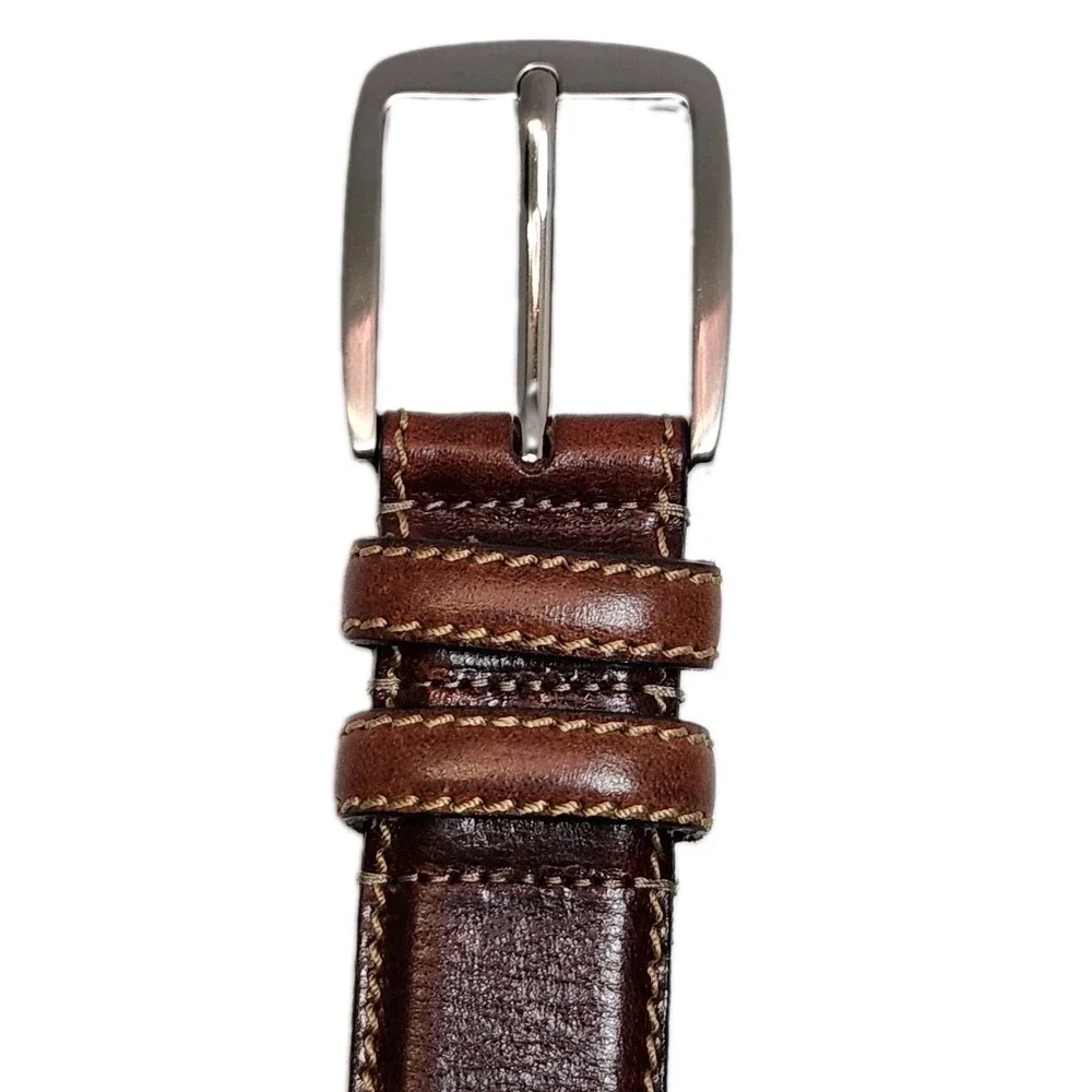 Allen Edmonds Yukon Belt 42 Brown Horween Chromexcel Leather USA 34507